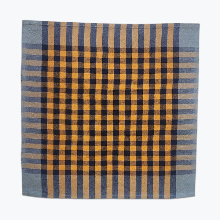 All Roads – wholesale Dinner & cloth napkin – Grid Napkin Pair - Storm1