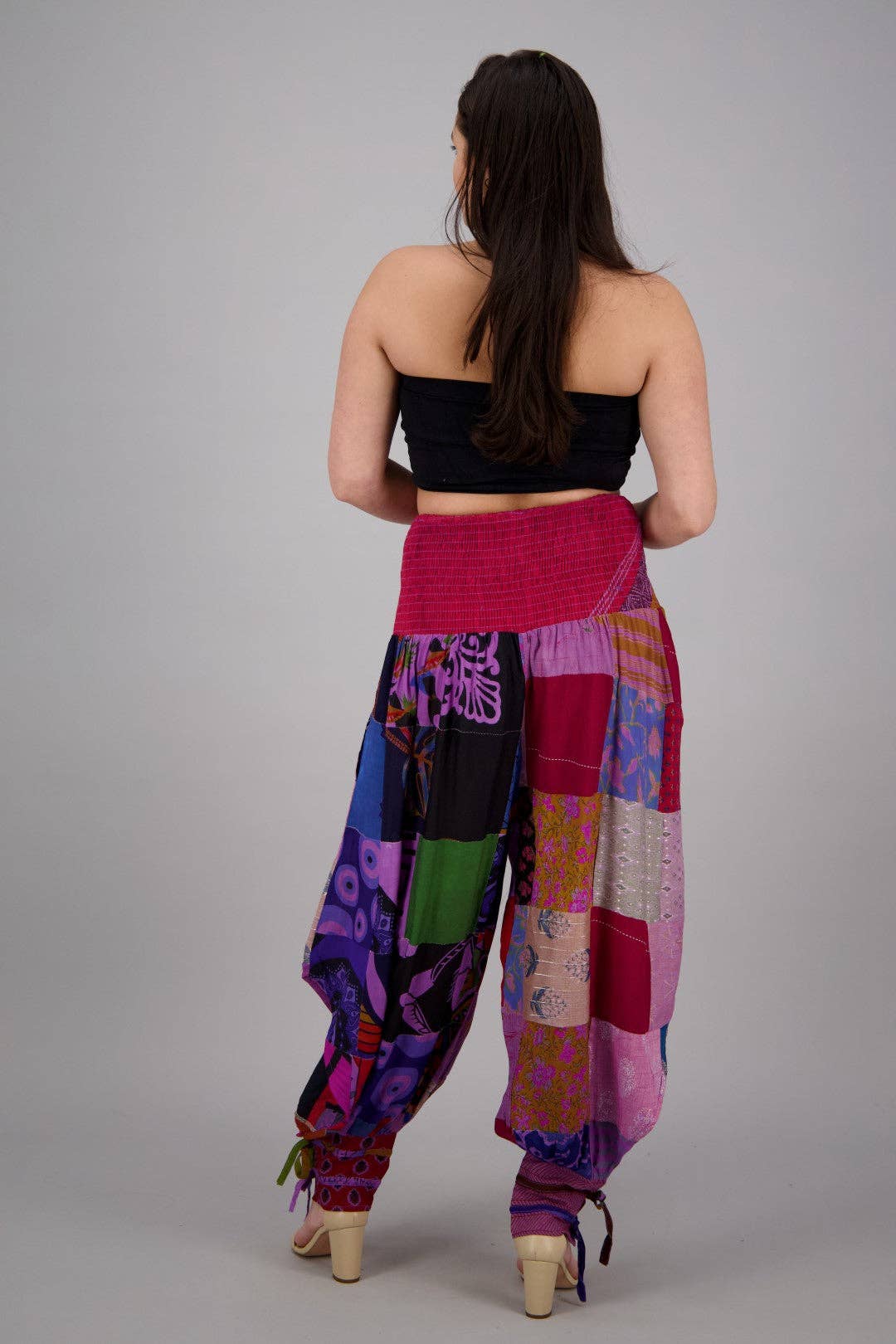 Colores surtidos Pantalones Harem Patchwork PAT-3291 de venta al por mayor en Faire6