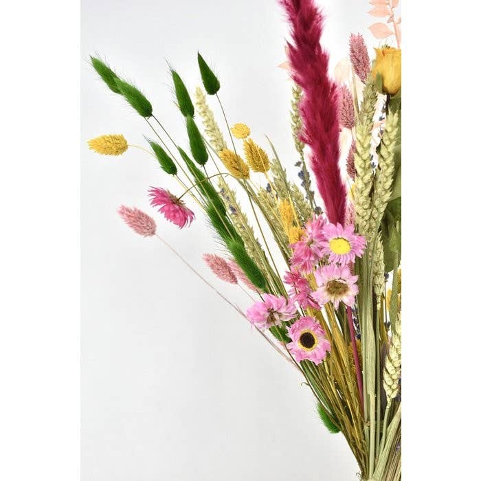 Dutch Flower Studio - Wholesale Dried/Pressed Flowers - Dried flower bouquet - Happy Color - 45 cm - Natural1