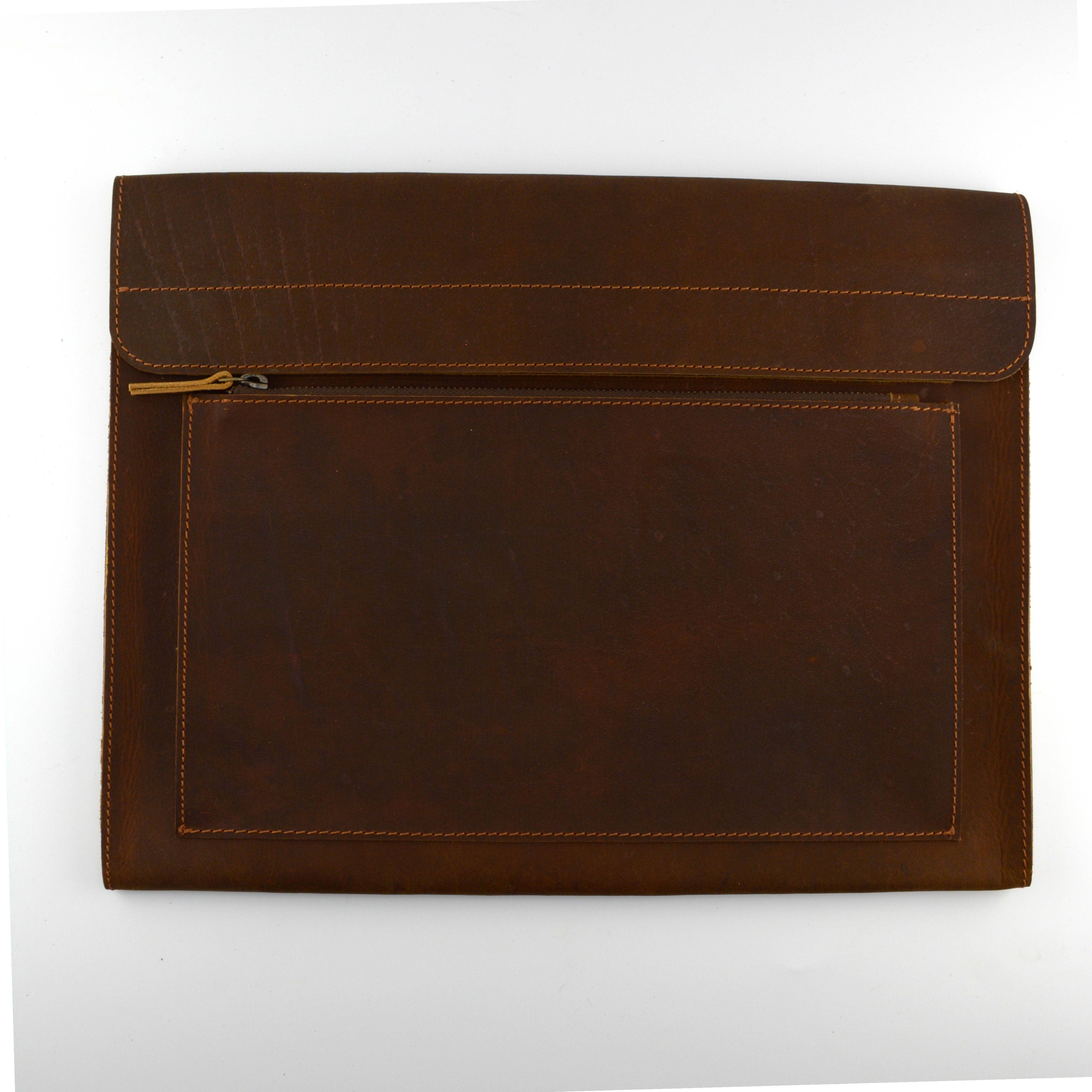 Exclusive Art Inc - Wholesale Laptop/tablethoes - Uniseks - Laptop/MacBook lederen hoes 15"//Donkerbruin5