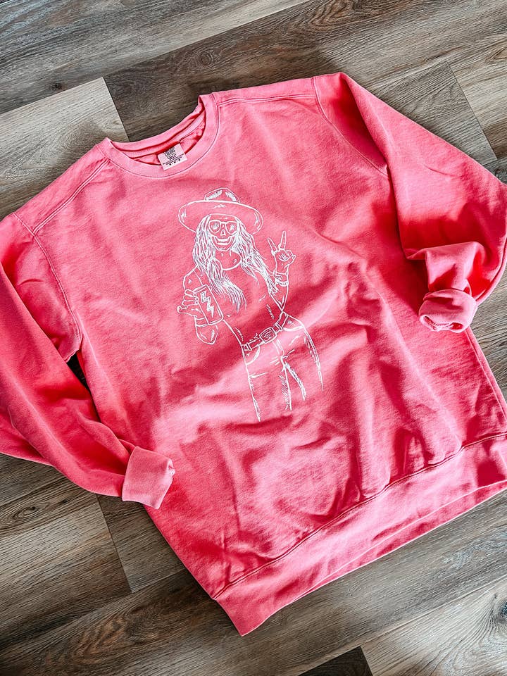 Outlaw Cowgirl Crewnecks - Watermelon for wholesale on Faire5
