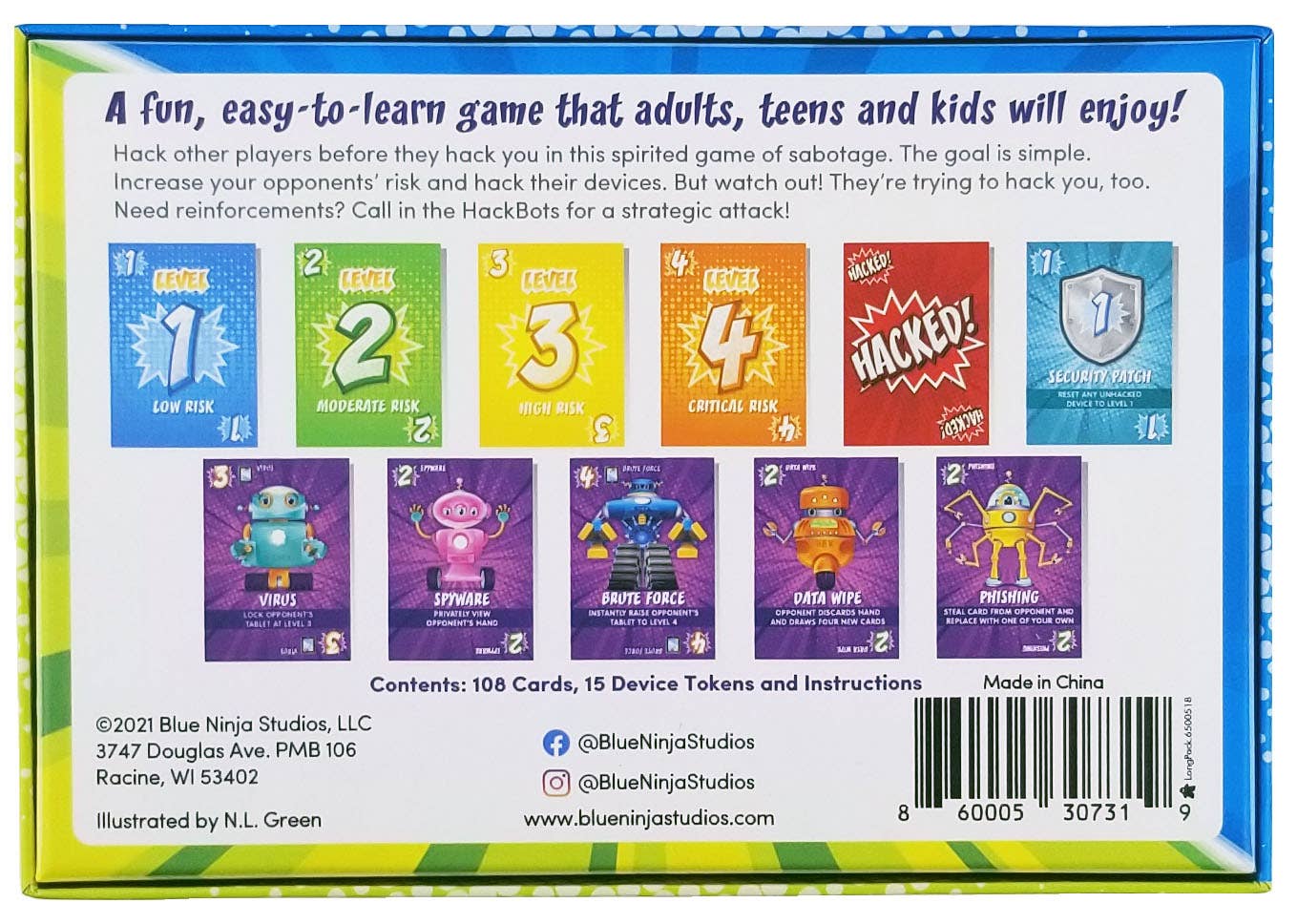 Blue Ninja Studios - Wholesale Card Game - HackBots Family Strategy Card Game2