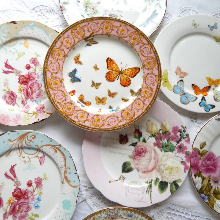 All Little Cute Things - Wholesale Salad Plate - Mismatched Plates Salad Side, Restaurant, Catering Tea House