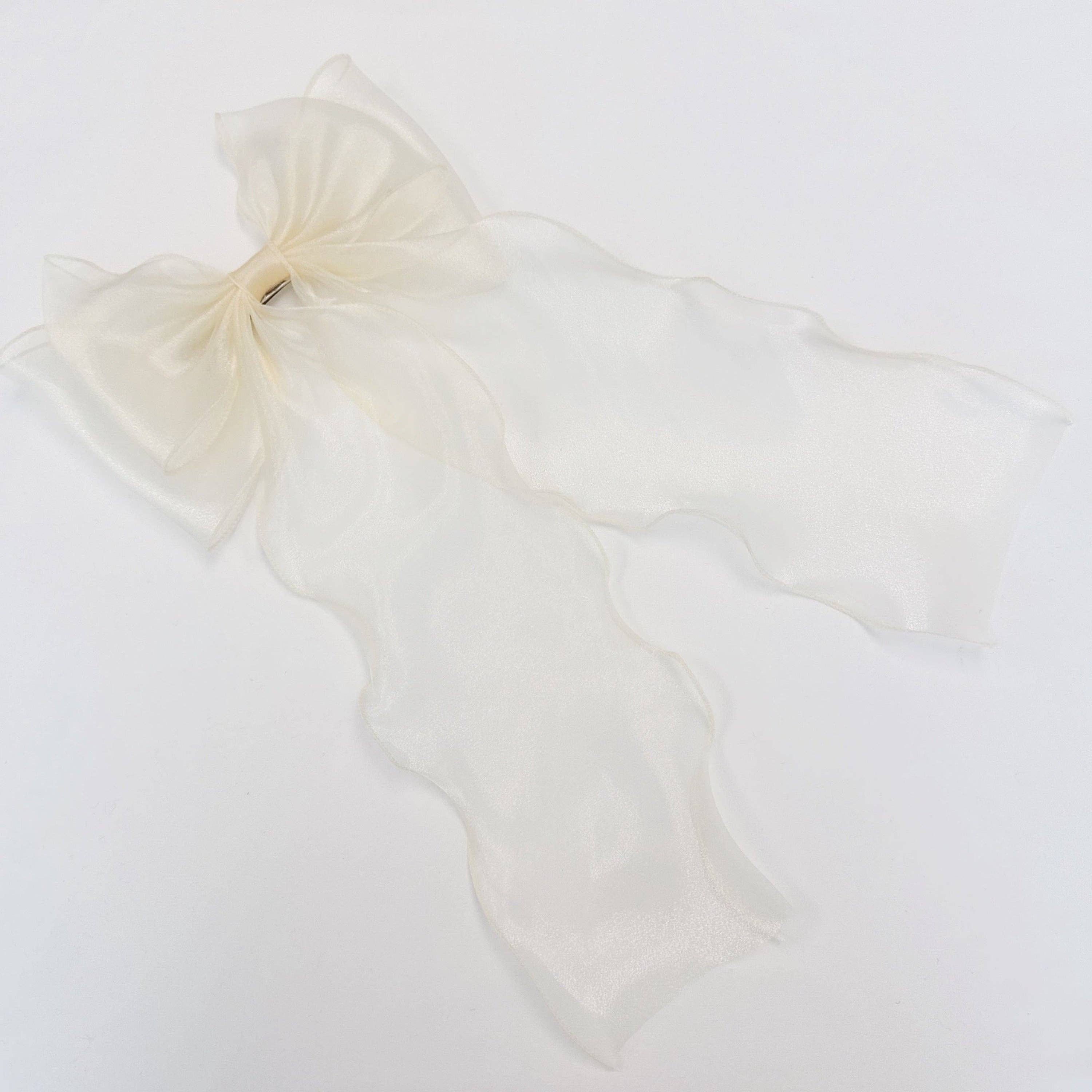 Ellison+Young - Wholesale Hair Clip - Women's - Sheer Silky Statement Hair Bow Clip1