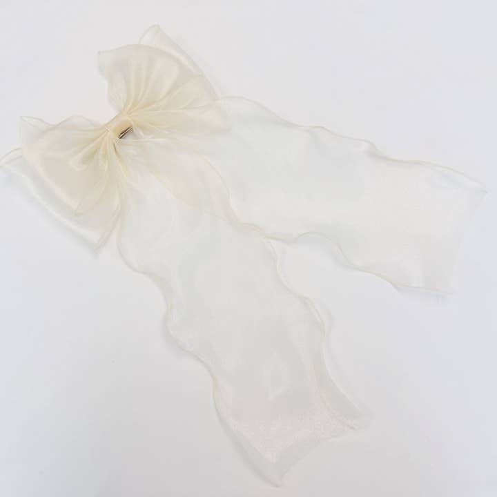Ellison+Young - Wholesale Hair Clip - Women's - Sheer Silky Statement Hair Bow Clip1