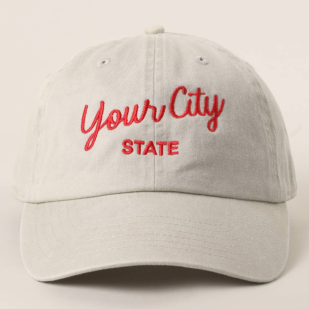 Fashion City – Boné de beisebol - Unissexo por atacado – Chapéu Lavado com Pigmento Personalizado – Bordado de Cidade e Estado6