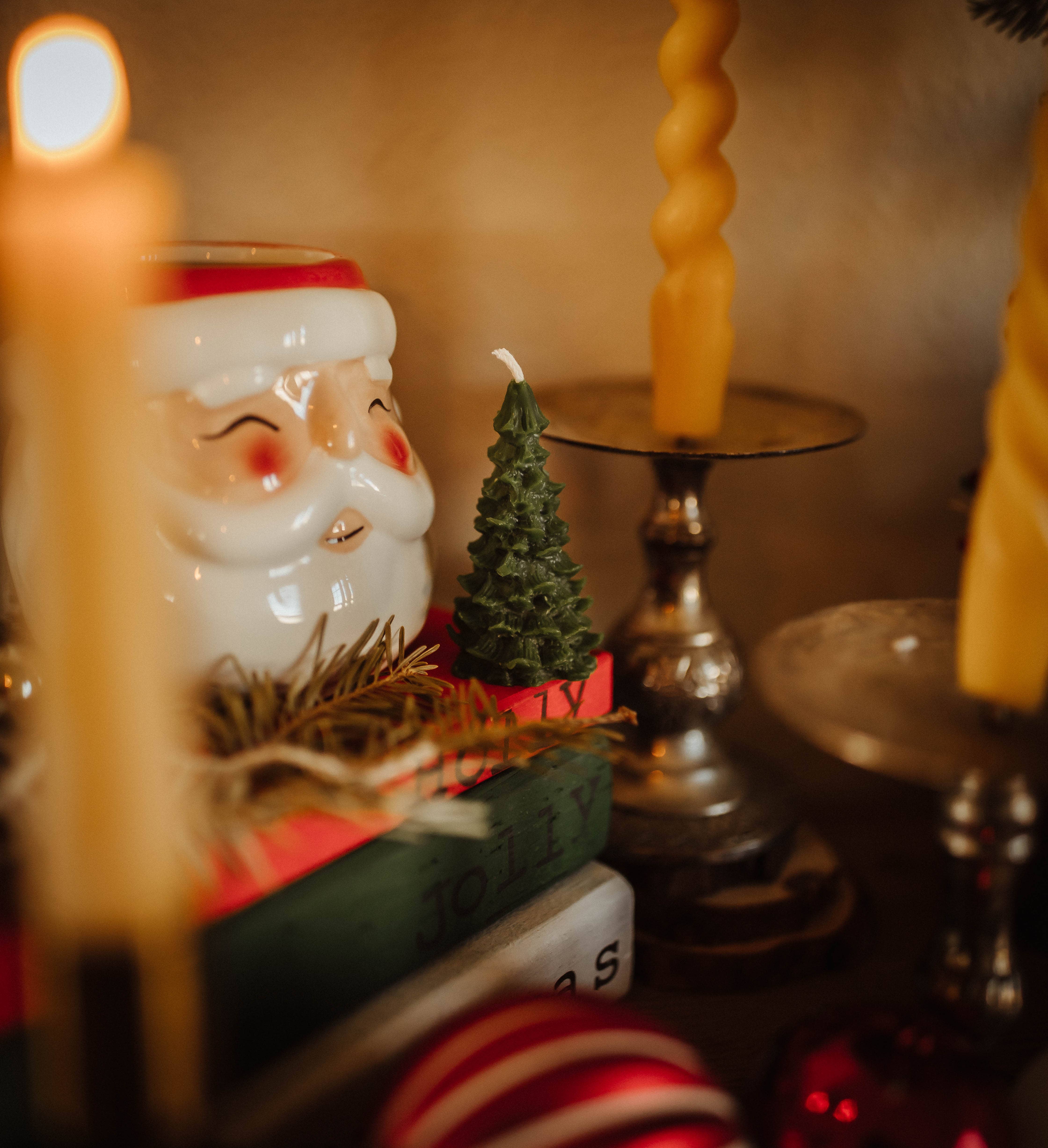 The Holton Homestead - Wholesale Novelty Candle - Beeswax Candle- Mini Fir Trees1