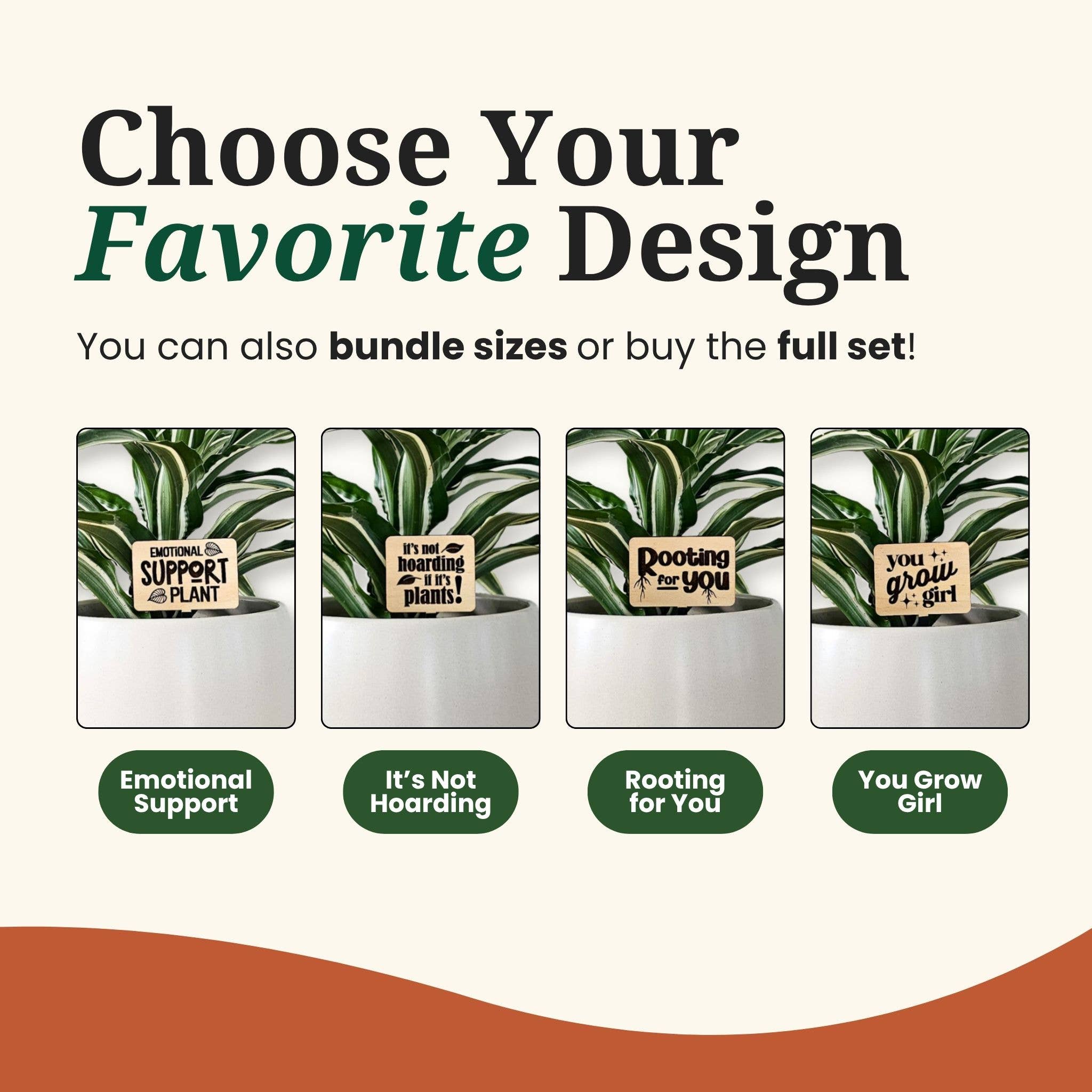 Leaf & Node - Wholesale Plant Pot - Funny Plant Sayings, Indoor Plant Accessories - Plant Stakes10