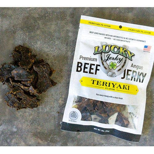 3oz Teriyaki Slab Jerky for wholesale by Nebraska Star Beef/Lucky Beef Jerky