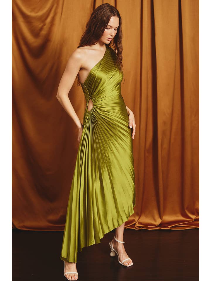 Dress Forum - Wholesale Dress - Women's - Olympia Asymmetrical Pleated Maxi Dress (1)42