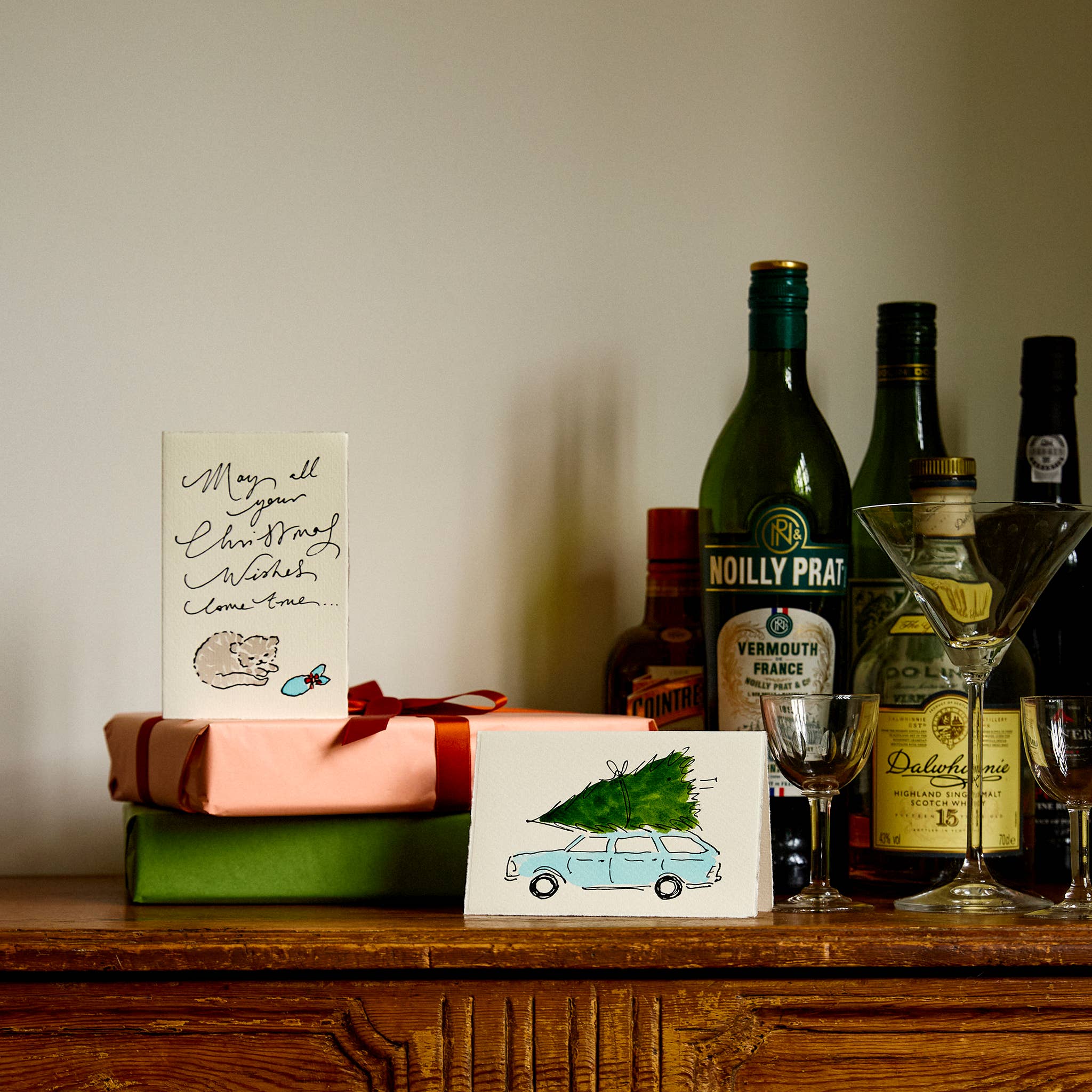 Scribble & Daub - Wholesale Christmas Card - Christmas Tree & Car Card6