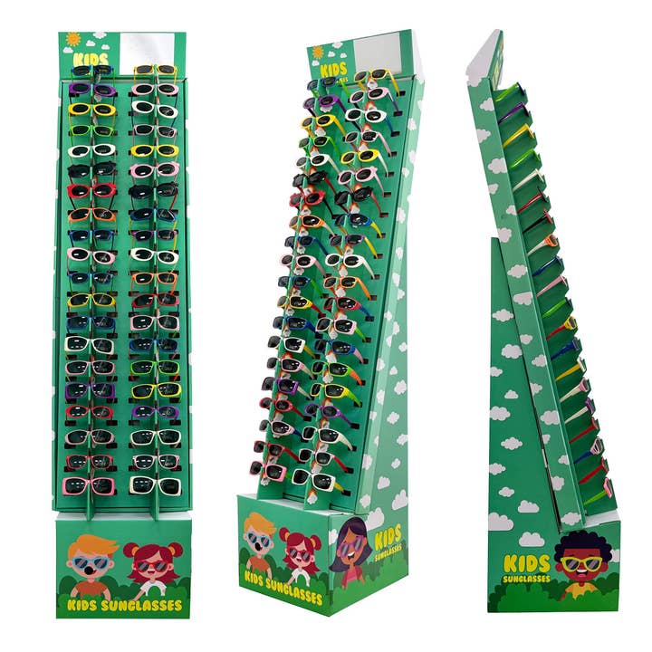 Kids Sunglass 40 PC Floor Display Program + 180 Kids Glasses for wholesale by Shark Eyes, Inc