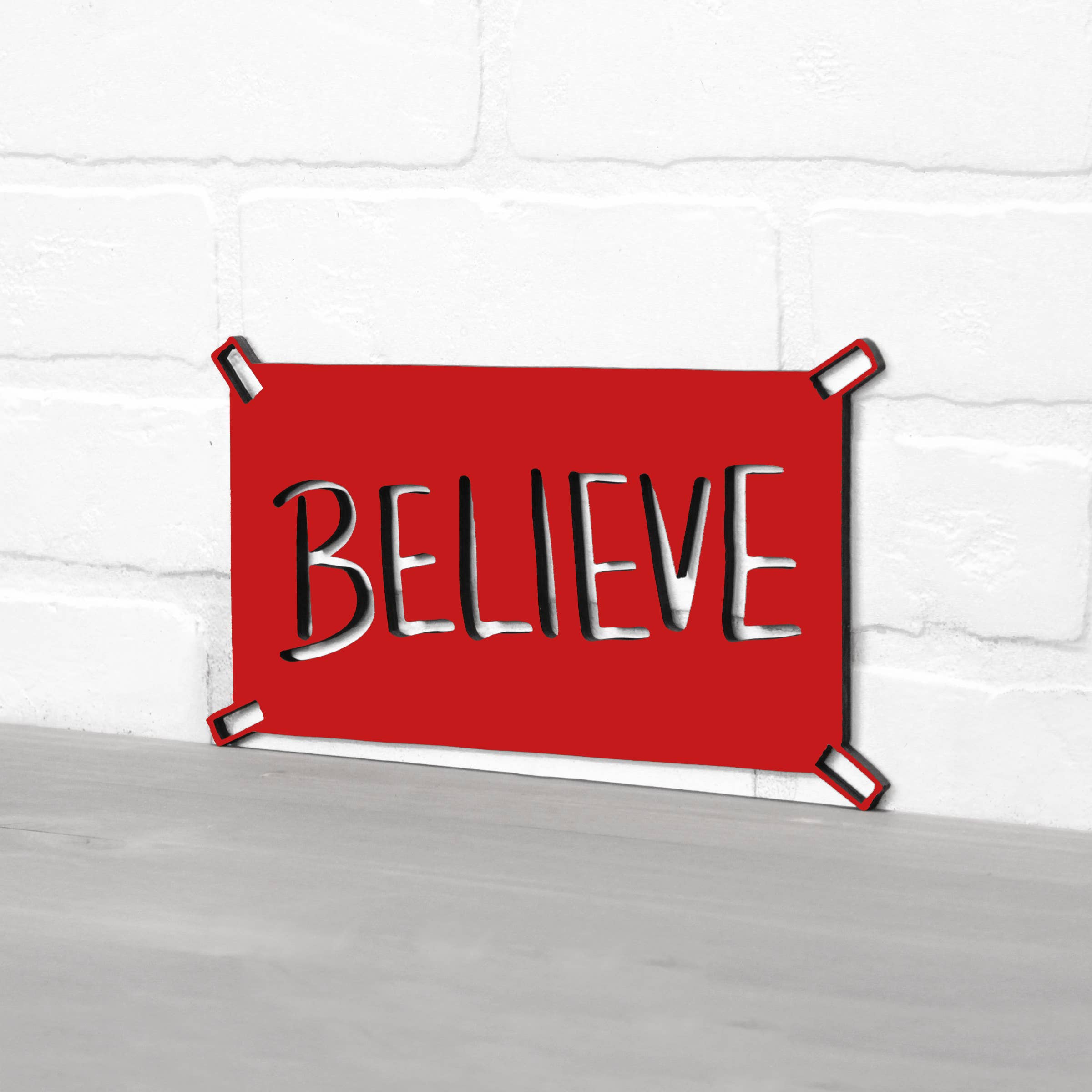 Spunky Fluff - Wholesale Wall Sign - Believe Ted Lasso Quote Locker Room Sign4