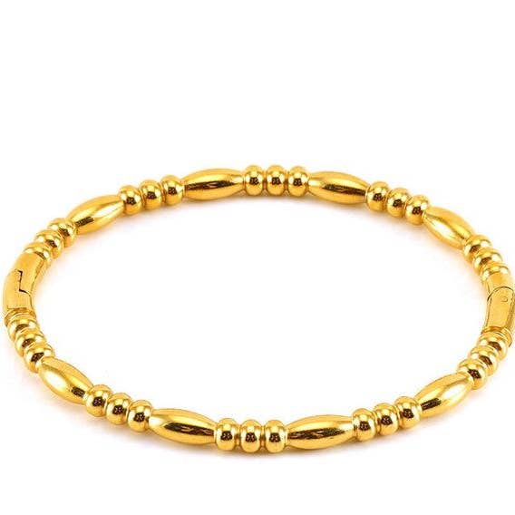 Mio Queena - Wholesale Bangle Bracelet - Multi-style 18K Gold-plated Stainless Steel Babngle - FGS15