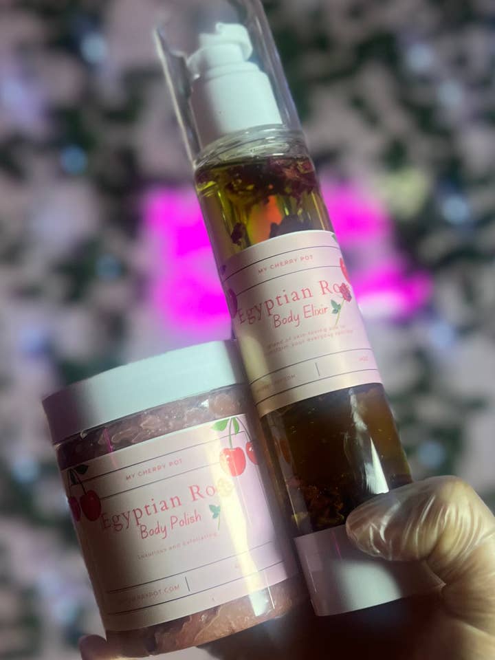 Egyptian Rose Polish and Elixir Bundle for wholesale by Glam Goddess Cosmetics