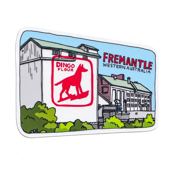 Dingo Flour Sticker for wholesale by Neighbourhood Press