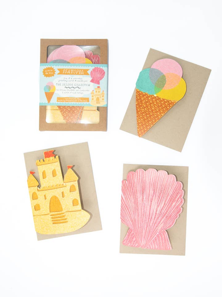 Seaside Collection - Box of 6 Cards for wholesale by Isatopia