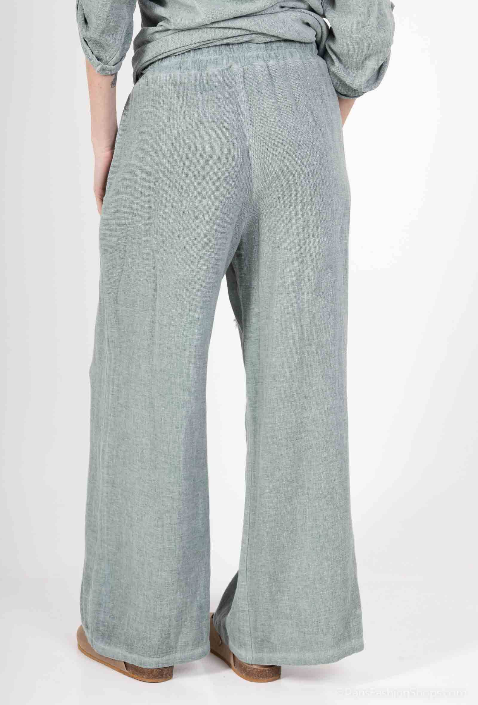 Shyloh – Großhandel Hose – Damen – Leinen-Baumwollhose 2 Taschen 2053226