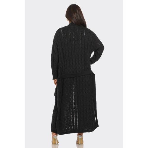 LOVE SENSE – wholesale Cardigan – Women’s – CABLE KNIT LONG CARDIGAN9