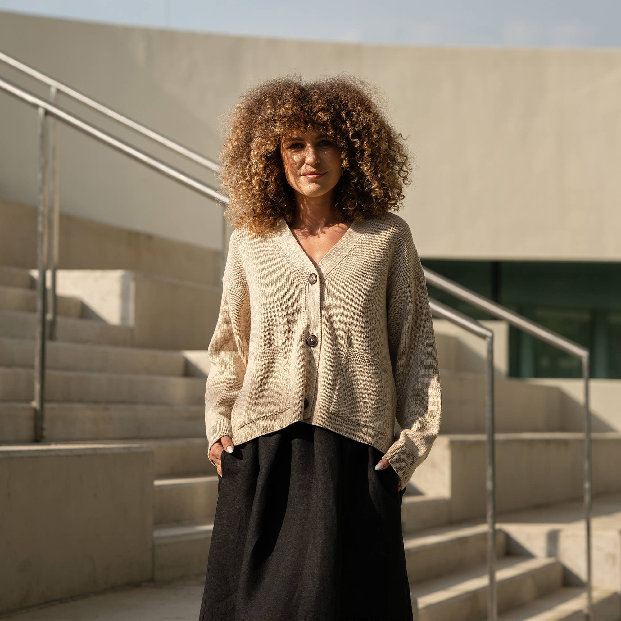 menique - Wholesale Cardigan - Women's - Women's Merino Wool Cardigan Hazel0