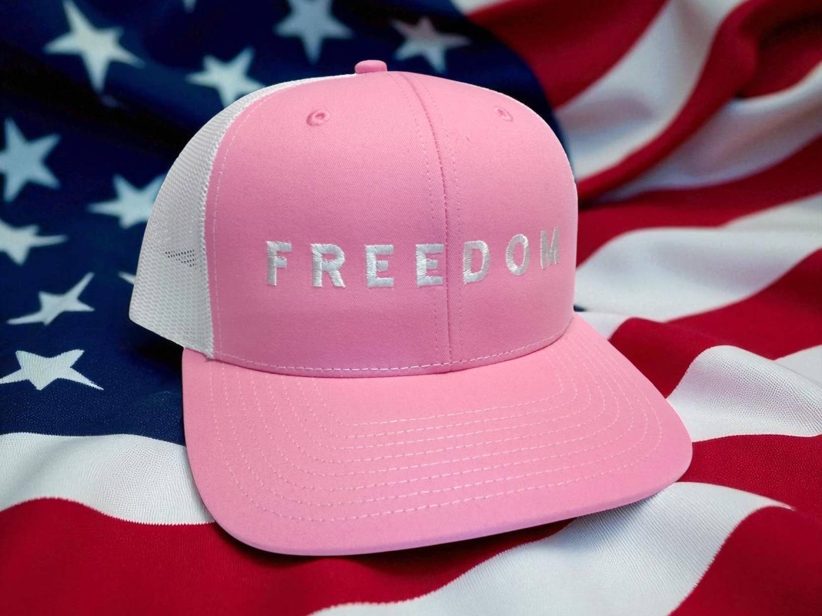 Multi-Vendor Sales - Wholesale Trucker Hat - Unisex - American Freedom Adjustable Embroidered USA Golf Hat11