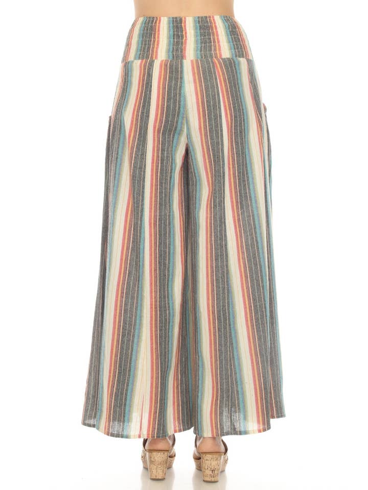 Lakhays Collection Inc. – Großhandel Hose – Damen – Gestreifte Hose mit weitem Bein8