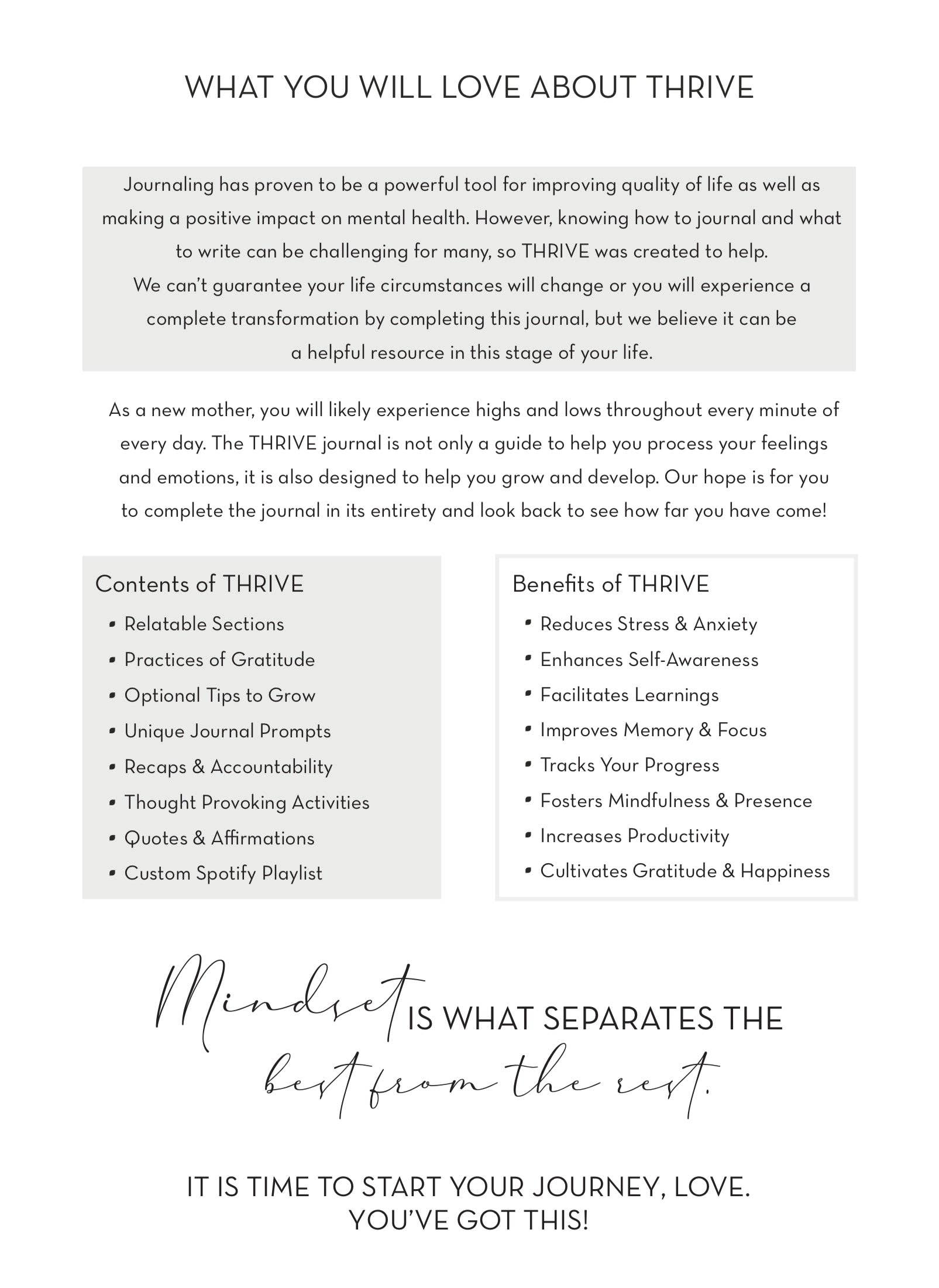 Gather + Company - Wholesale Journal/Diary - Maternity - THRIVE - A Postpartum Journal6