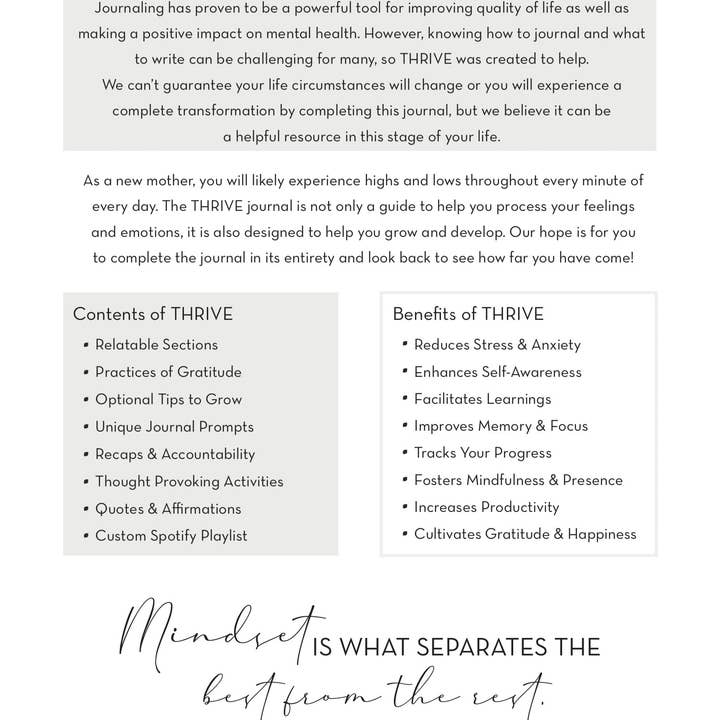 Gather + Company - Wholesale Journal/Diary - Maternity - THRIVE - A Postpartum Journal6