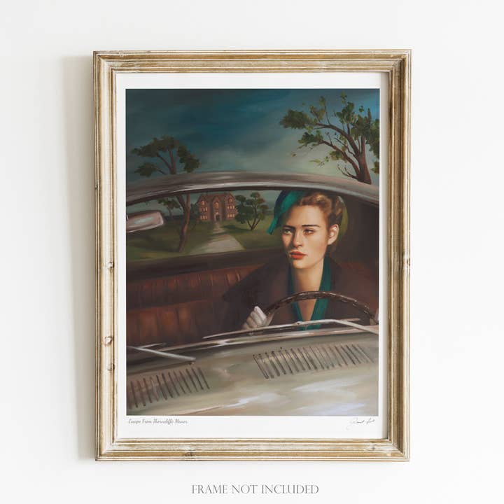 Escape From Thorncliffe Manor 8.5"x11" art print for wholesale by JANET HILL STUDIO