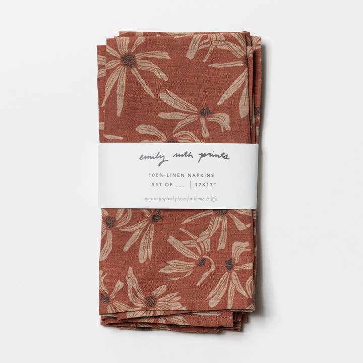 emily ruth prints - Wholesale Dinner & Cloth Napkin - Linen napkins (Set of 2)22