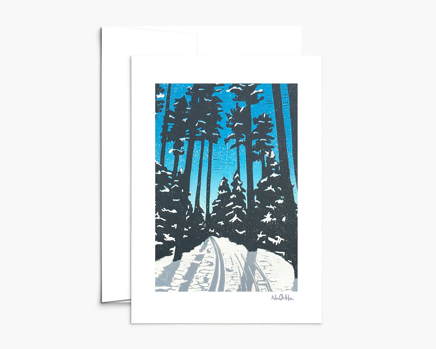 Nan Onkka Prints - Vendita all'ingrosso Biglietti di auguri generici - Biglietto di auguri Under the Pines1