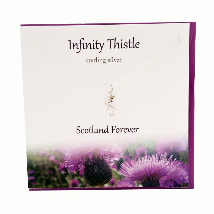 Infinity Thistle necklace for wholesale by Glenna Studios