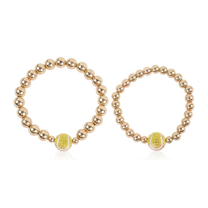 Loven x Mini Momo - Wholesale Beaded Bracelet - Mommy and Me Bracelets - Rhinestone Sports Charm Set1