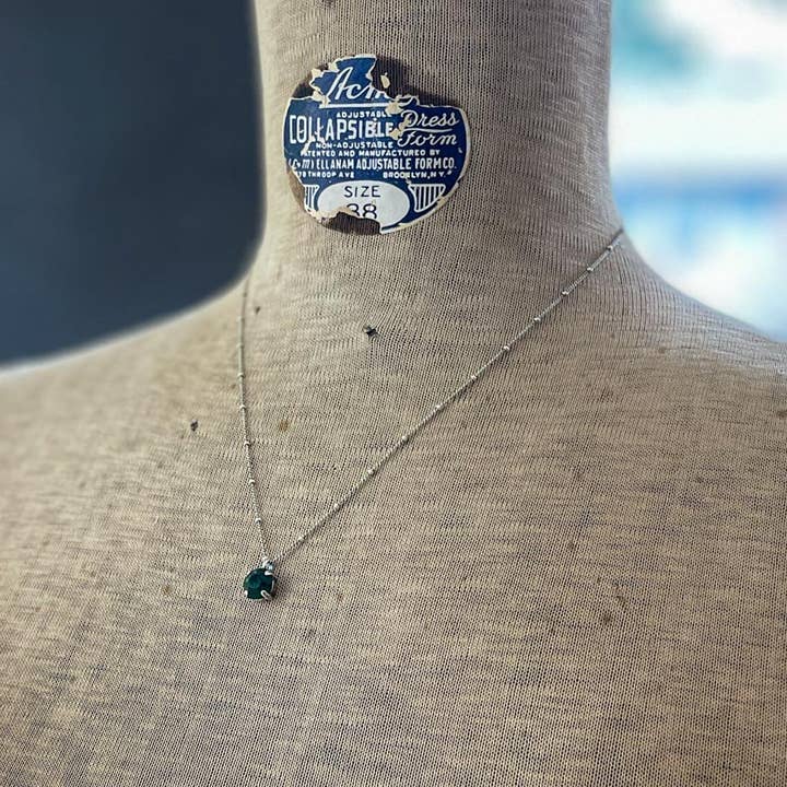 Christine Stoll | Altered Relics - Wholesale Pendant/Charm Necklace - Pacific Opal Aqua Vintage Rhinestone Necklace