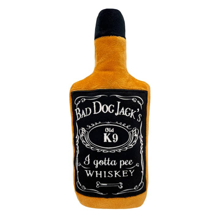 Huxley & Kent - Wholesale Pet Plush Toy - Dog - Bad Dog Jack's Whiskey Dog Toy