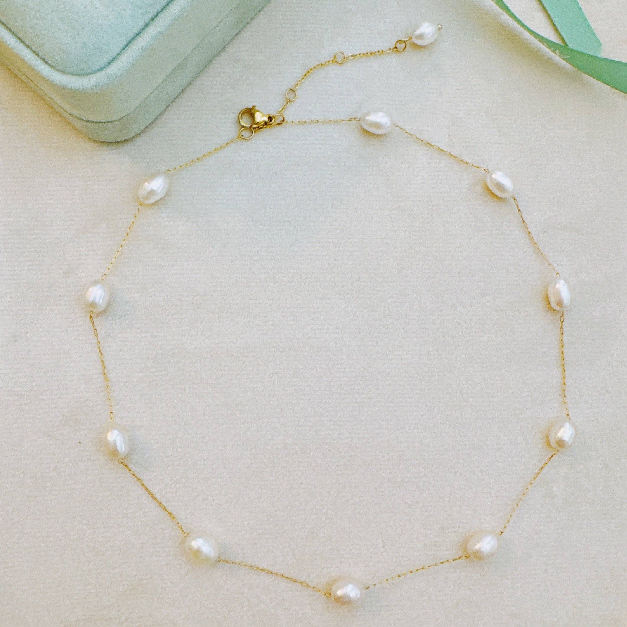 Ellison+Young - Wholesale Beaded/Pearl Necklace - Esther Freshwater Pearl Necklace0