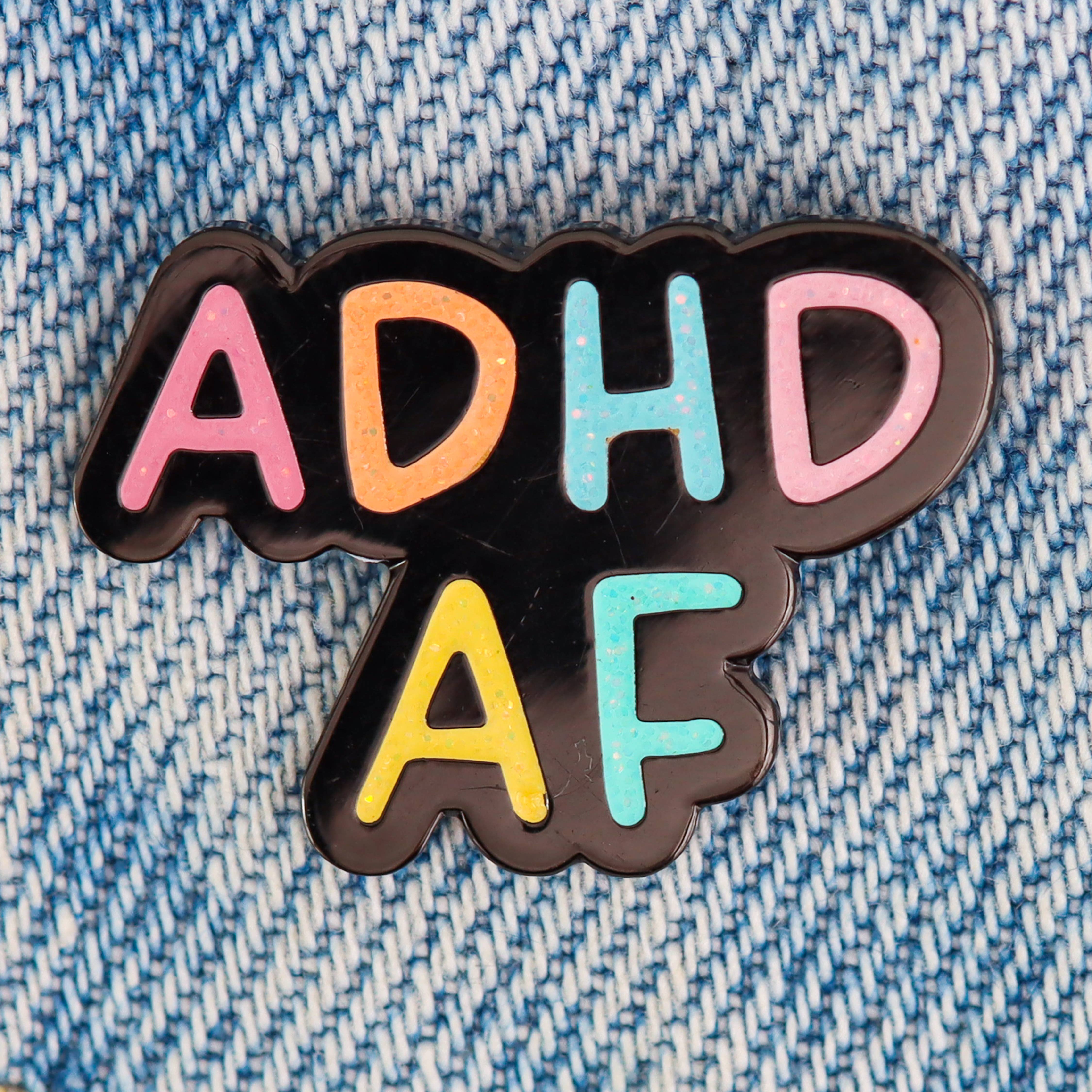 Fluffmallow (Custom duties for USA are pre-paid by us) – wholesale Lapel pin/button – ADHD AF Mental Health Neurodivergent Enamel Pin / AuDHD1