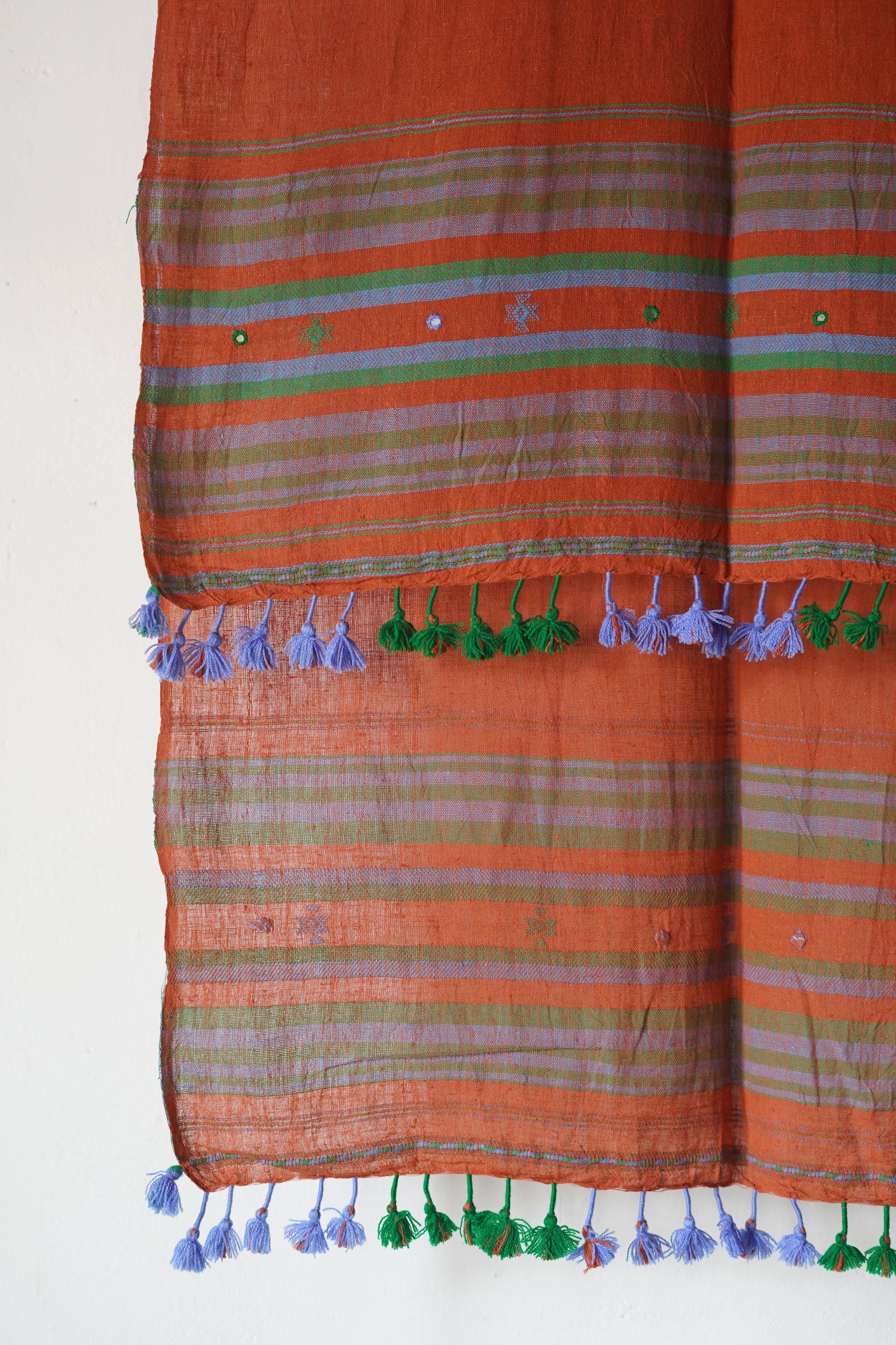 Annahmol - Wholesale Scarf - Unisex - Organic Indigenous Woven Cotton & Natural Dye Scarf45