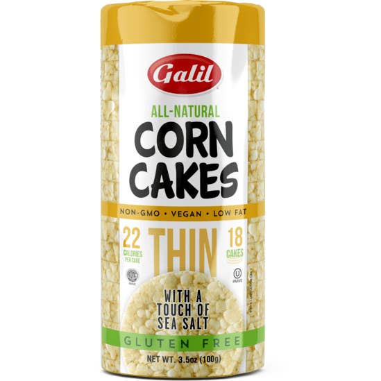 Galil Brands - Wholesale Crackers - Thin Corn Cakes | Round | Salt | 3.5 oz | Galil