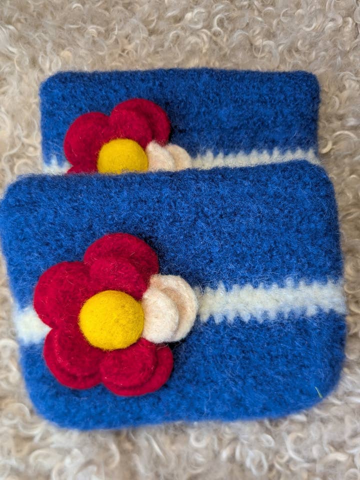 Felted Colorado Flag Pouch Bag for wholesale by The Felted Dog