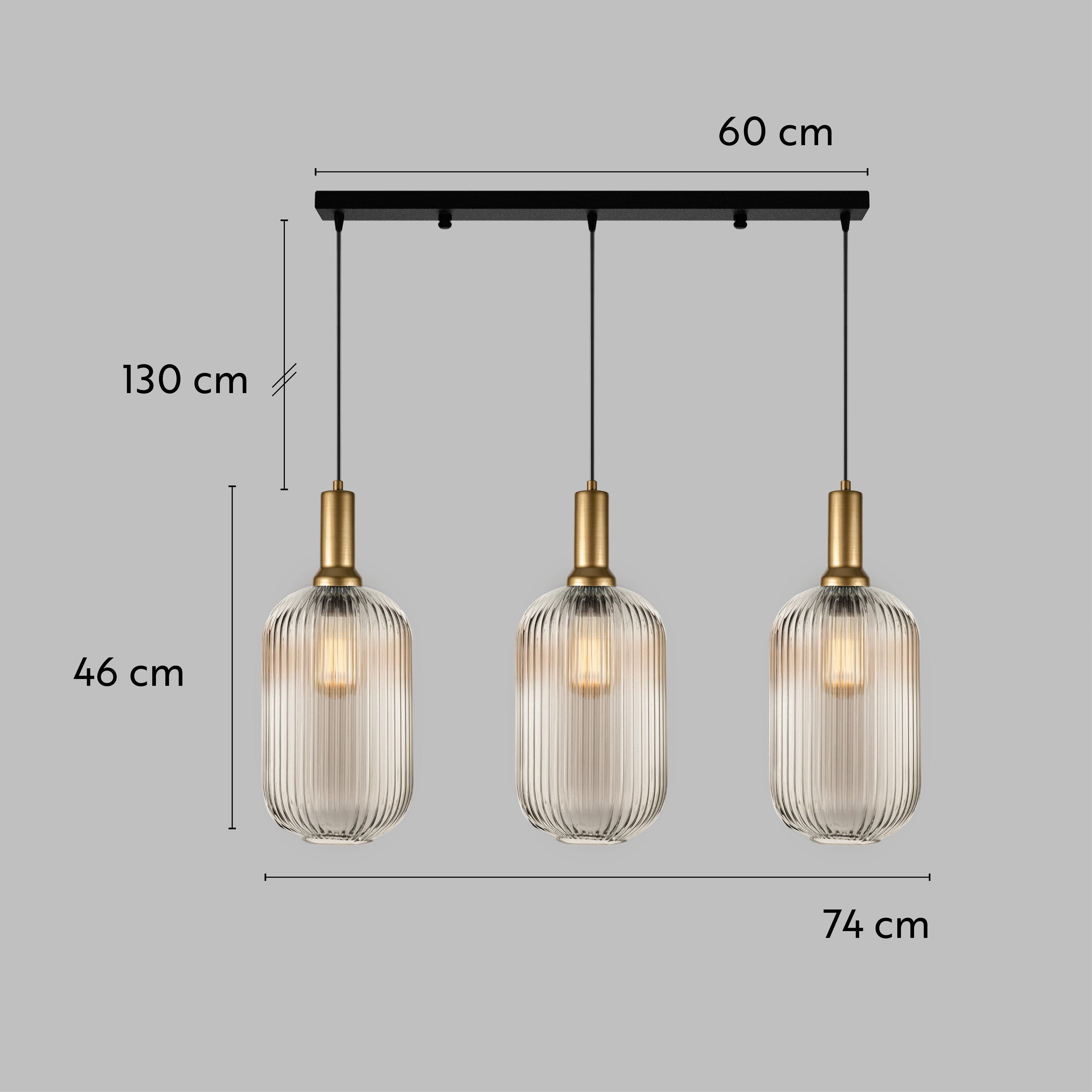 Eclipse Lighting - Wholesale Chandelier/Hanging Light - Linear Canopy Ribbed Glass Clear Multi Pendant Lighting Staircase, Custom Ribbed Glass Pendant Lighting, Multi Lighting for Stairwell Long Chandelier10