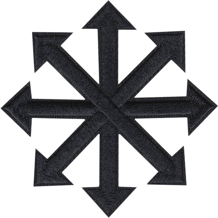 Patch - Chaos - Black Symbol for wholesale by Square Deal Recordings & Supplies