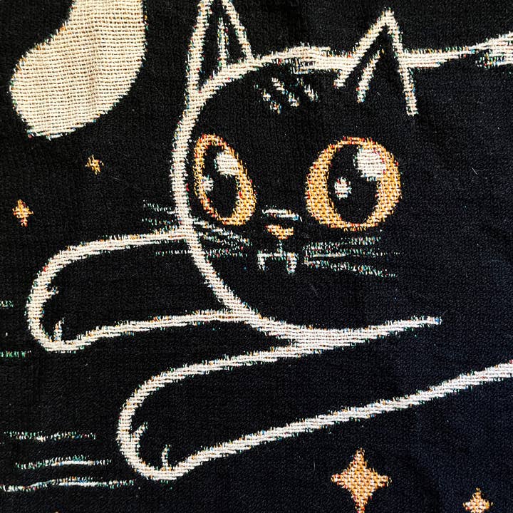 Elissa Marie Creative - Wholesale Throw Blanket - OuroPURRos Woven Throw Blanket | witchy | cats | occult5