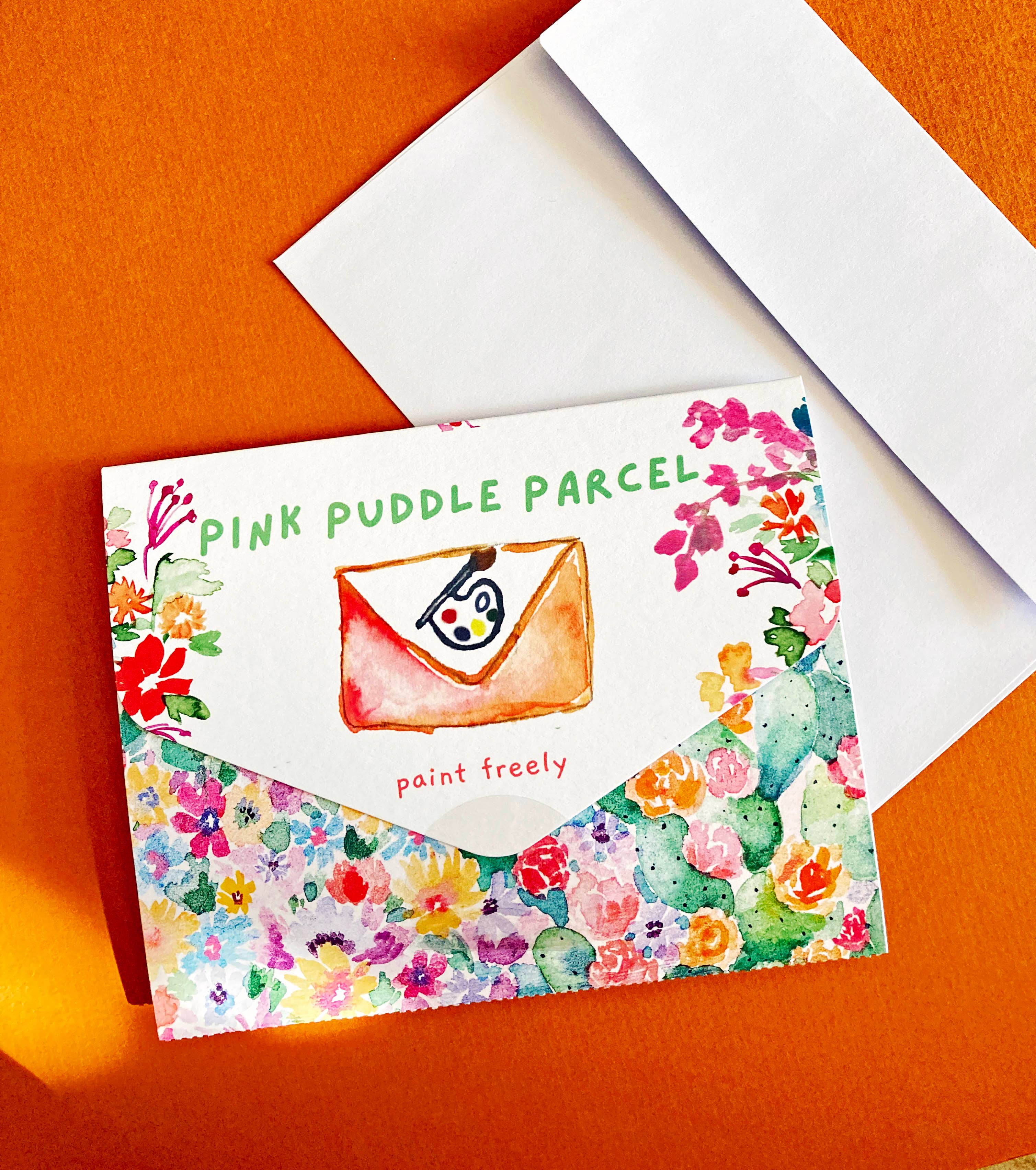 Pink Puddle Studio - Wholesale DIY Craft Kit - Red Rocks Mountain Landscape Watercolor Paint by Number Kit8