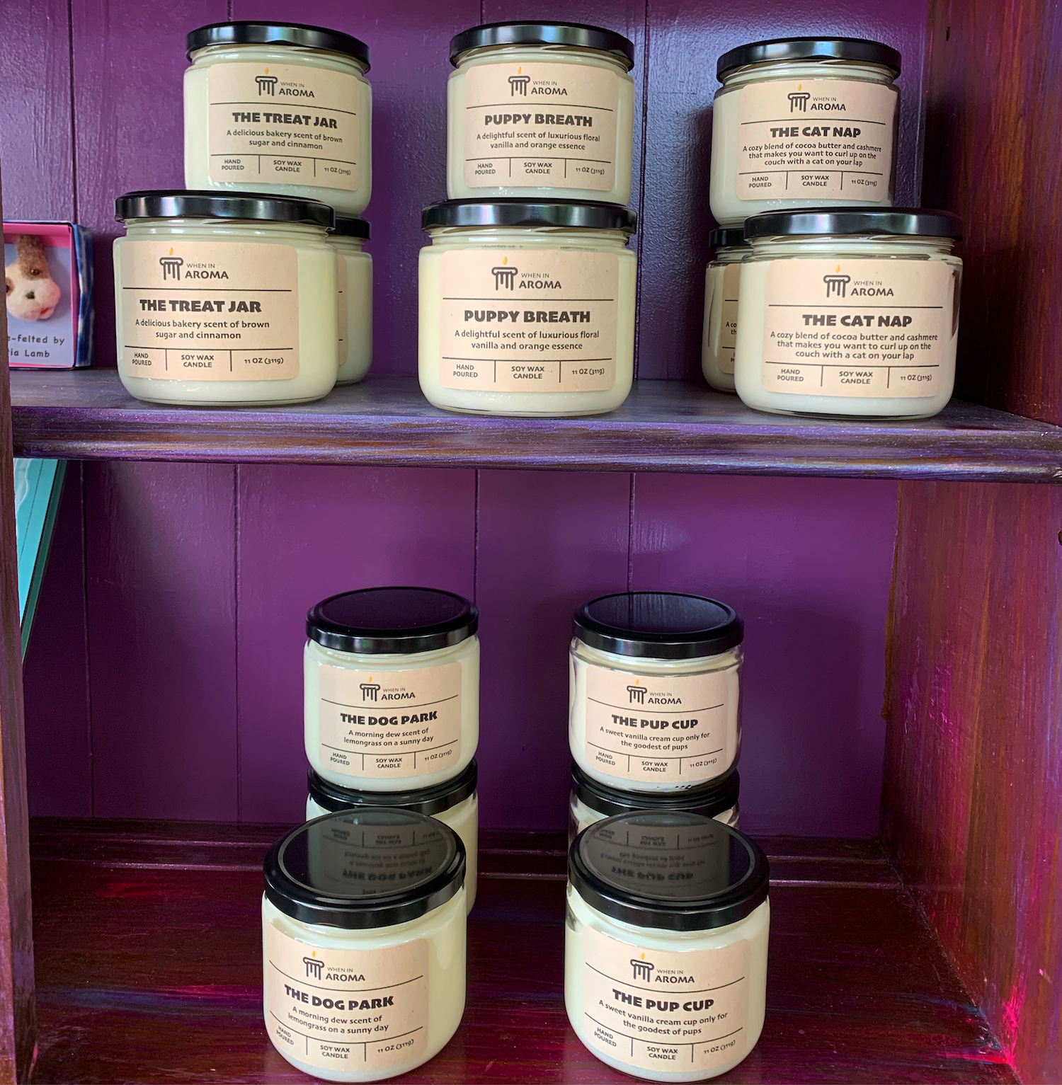 When In Aroma Candle Company - Vendita all'ingrosso Candela in vasetto - Candela di soia The Treat Jar - Candela Pet Shop2