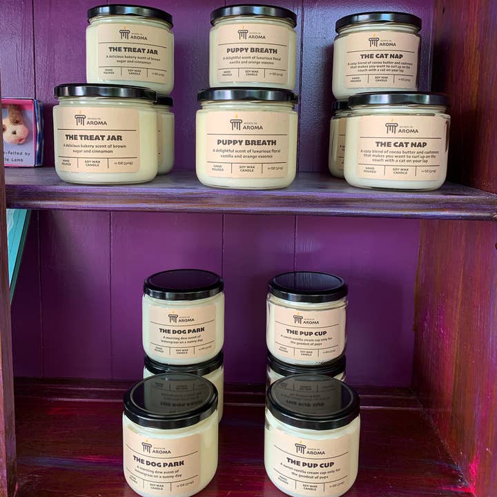 When In Aroma Candle Company - Wholesale Jar/Filled Candle - The Treat Jar Soy Candle - Pet Shop Candle2