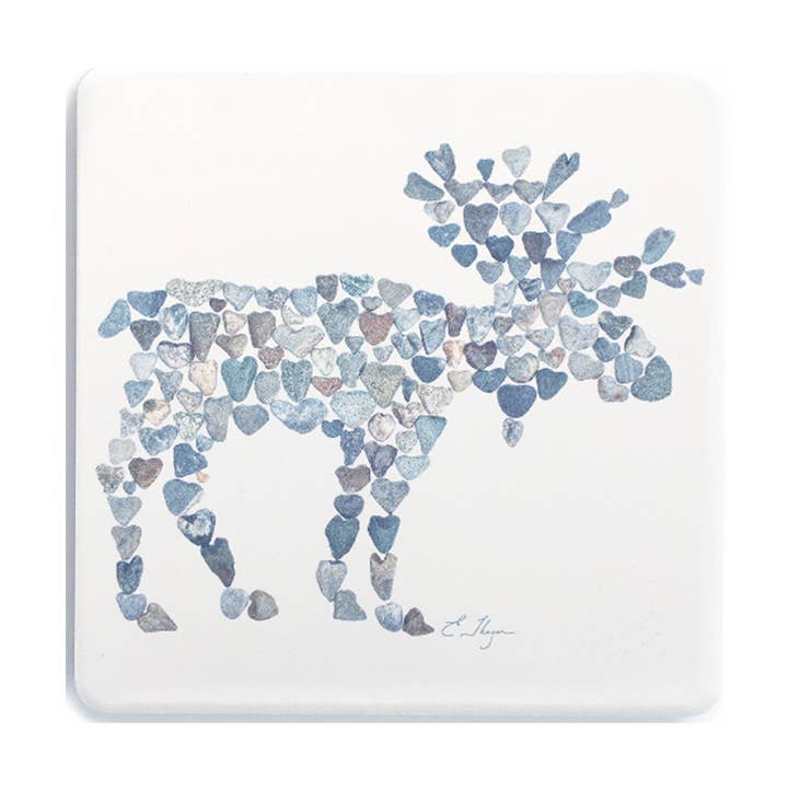 Wildlife coasters | Moose coasters for wholesale by Love Rocks Me®