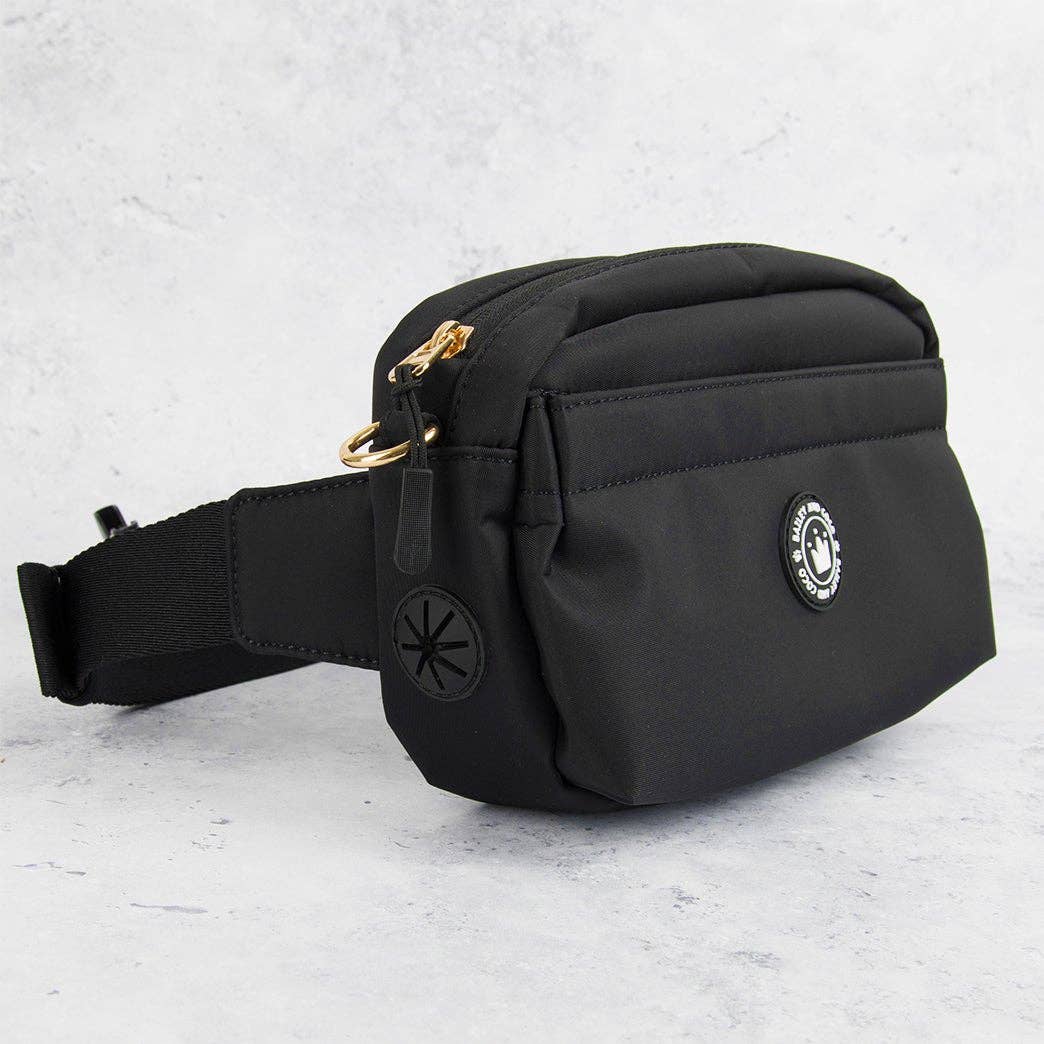 Bailey and Coco – wholesale Pet treat bag – Dog – Magnetic Snap Dog Walking Bum Bag - Black8