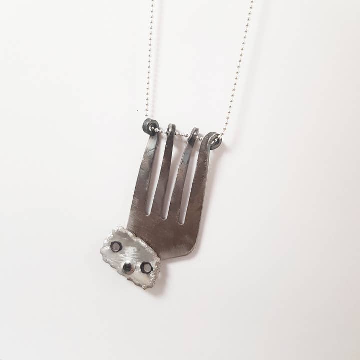 Gleamlety - Wholesale Pendant/Charm Necklace - Necklace Fork Sloth Jewelry Cutlery