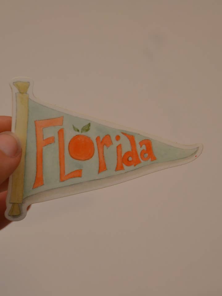 Florida Flag Sticker for wholesale by Bear on Paper